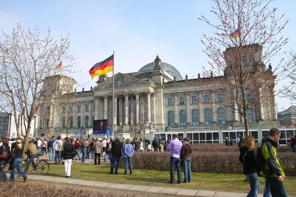 Κτίριο Reichstag Στο Βερολίνο Γερμανία — Φωτογραφία Αρχείου