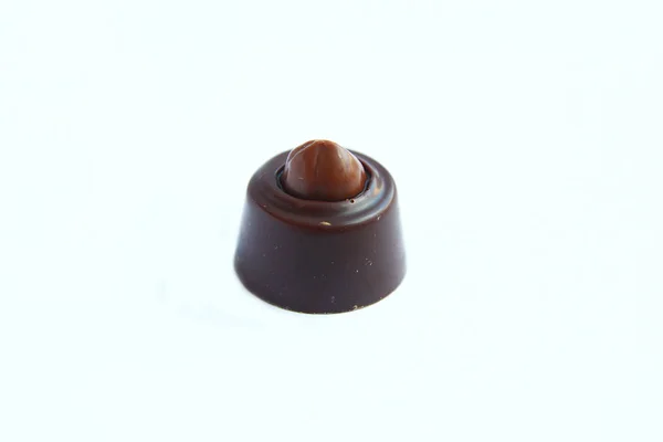 Choklad Godis Vit Bakgrund — Stockfoto