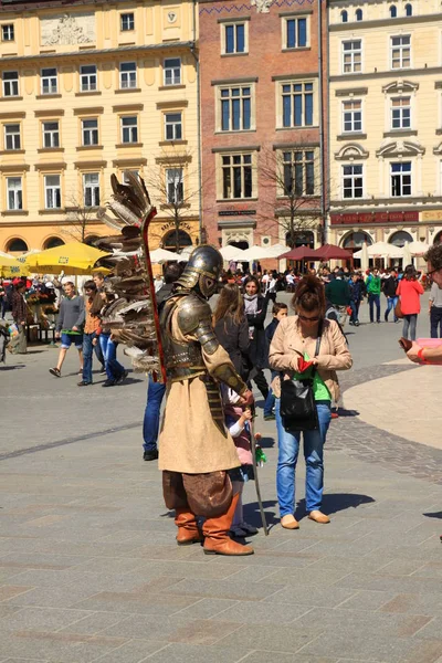 Eski Krakow Pazar Meydanında Polonya — Stok fotoğraf