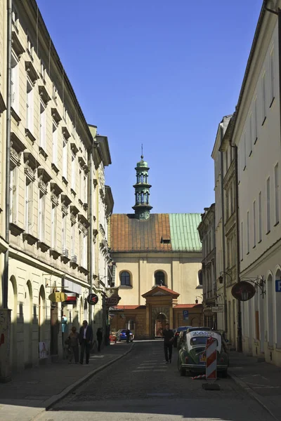 Una Delle Strade Della Vecchia Cracovia Polonia — Foto Stock