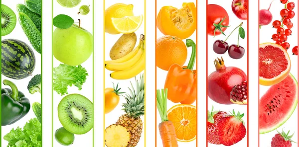 Tło Kolor Owoców Warzyw Świeże Dojrzałe Jedzenie Koncepcja Żywności — Zdjęcie stockowe