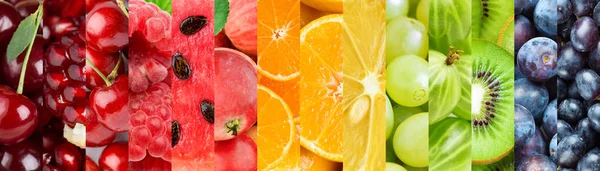色の果物の混合の背景 — ストック写真