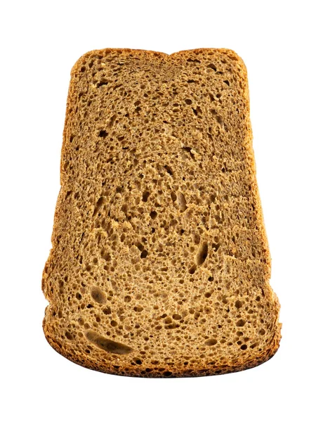 Scheibe Brot isoliert auf weiß — Stockfoto