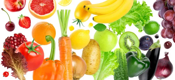 Hintergrund von Obst und Gemüse — Stockfoto