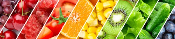 Meyve ve sebzelerin arka planı. Taze taze yiyecekler..