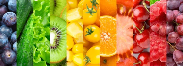 Background Fruits Vegetables Berries Fresh Food — Stock Photo, Image