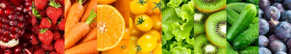 Fruits Vegetables Background Fresh Food — Stock Photo, Image
