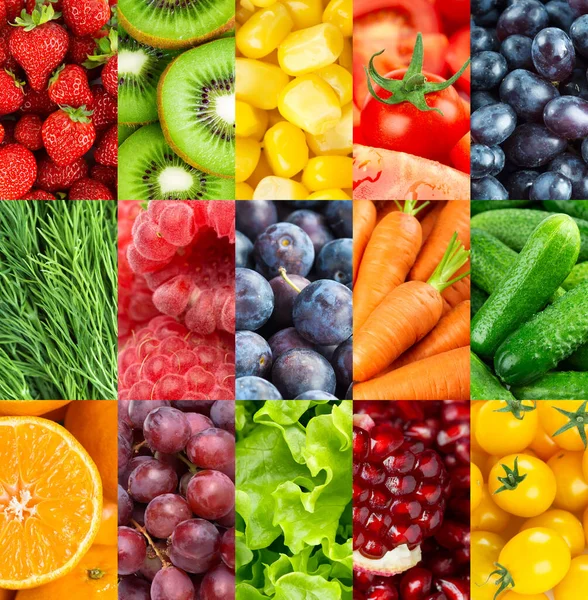 Fruits Vegetables Background Fresh Food — Stock Photo, Image