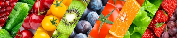 Frukt Och Grönsaker Bakgrund Till Färska Livsmedel — Stockfoto