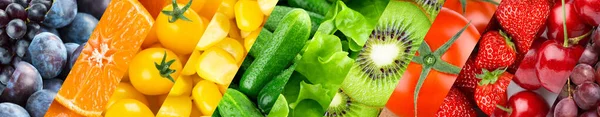 Fruits Vegetables Background Fresh Food — Stock Photo, Image