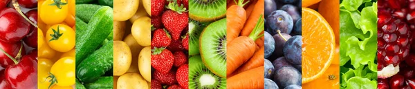 Frutas Verduras Antecedentes Alimentos Frescos —  Fotos de Stock