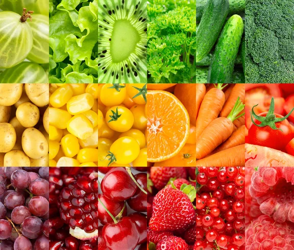 Background Fruits Vegetables Vitamins Fresh Food — Stock Photo, Image