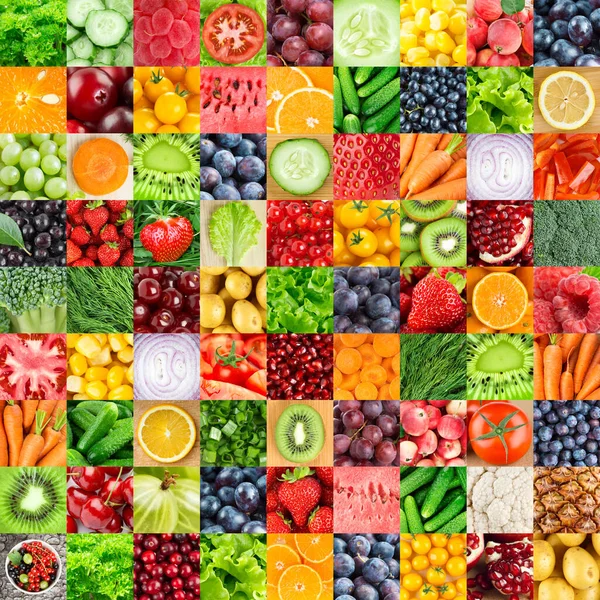 Fondo Frutas Verduras Bayas Estilo Vida Saludable Alimentos Frescos — Foto de Stock