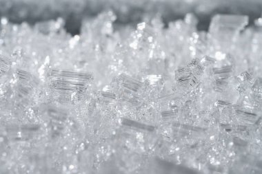 Macrophotography. Buz kristalleri Close-up.