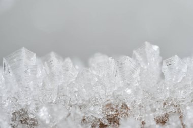 Macrophotography. Buz kristalleri Close-up.