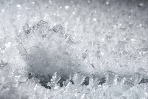 Makrofotografie Nahaufnahme Von Eiskristallen — Stockfoto