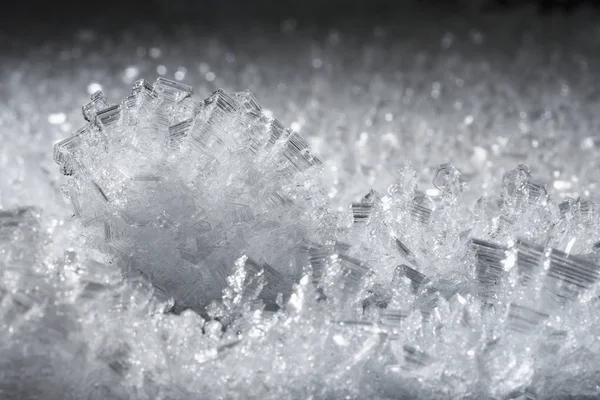 Macrophotography Close Ice Crystals — Stock Photo, Image