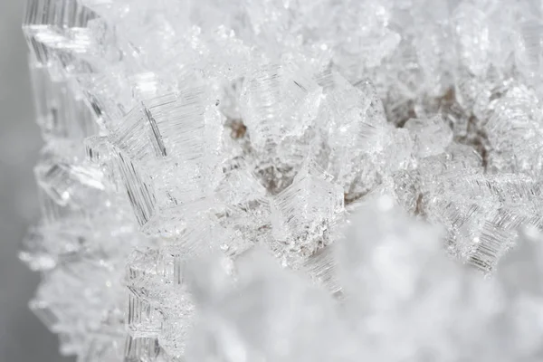Macrophotography Buz Kristalleri Close — Stok fotoğraf