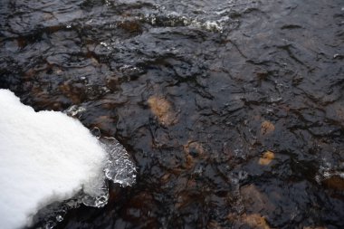Buzun erimesi ve suyun akışı.