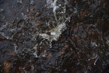 Azgın bir akışı hızlı bir dere içinde su.