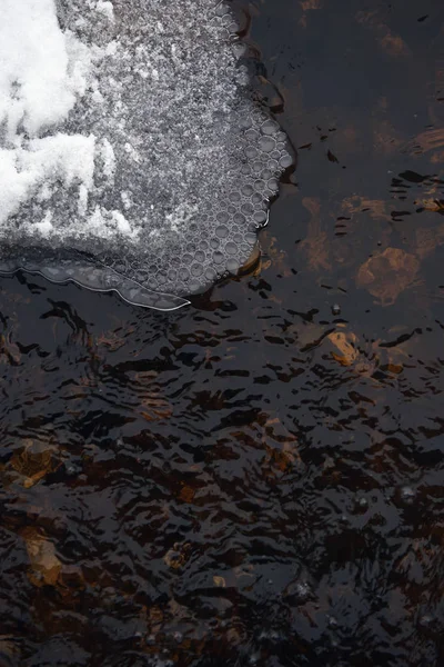 Spring Melting Ice Flow Water — Stock Photo, Image