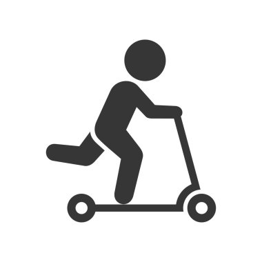 Adam tekme Scooter simgesini