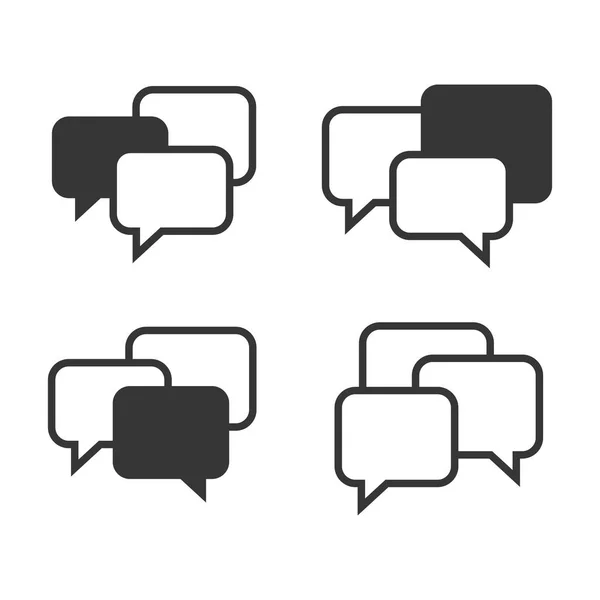 Ομιλία Chat φυσαλίδες σετ σε άσπρο φόντο. Διάνυσμα — Διανυσματικό Αρχείο