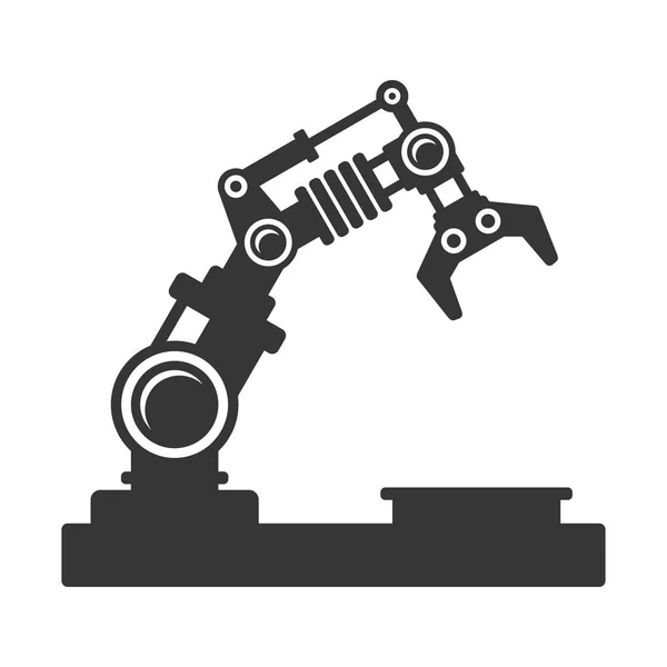 Icono de brazo de robot mecánico. Vector — Archivo Imágenes Vectoriales