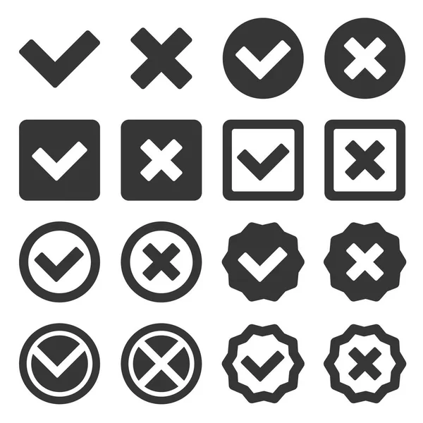 Checkbox Icon Set. Vetor — Vetor de Stock