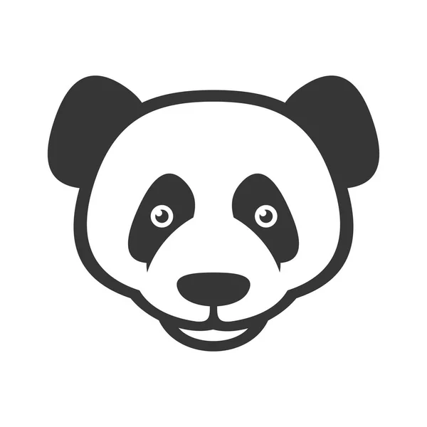 熊猫标志标志在白色背景。向量 — 图库矢量图片