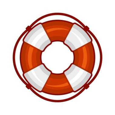 Beyaz arka plan üzerinde hayat şamandıra simgesi. Vektör