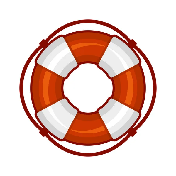 Life Buoy Icon on White Background. Vector — Stock Vector