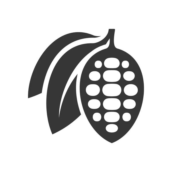 Chocolate Cocoa Beans Icono sobre fondo blanco. Vector — Archivo Imágenes Vectoriales