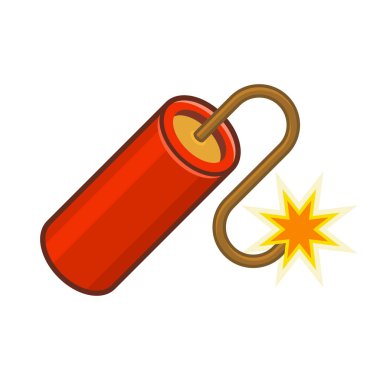 Beyaz arka plan Dynamit Tnt simgesi. Vektör