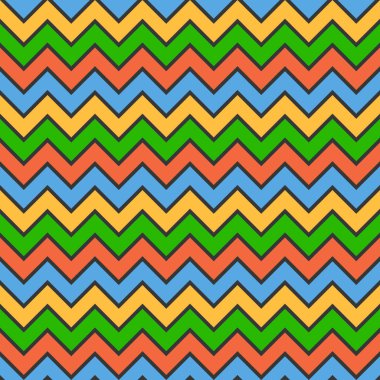 Renk zikzak dalga desen arka plan. Vektör