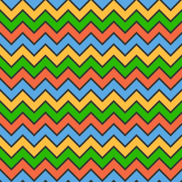 Fondo de patrón de onda Zigzag de color abstracto. Vector — Vector de stock