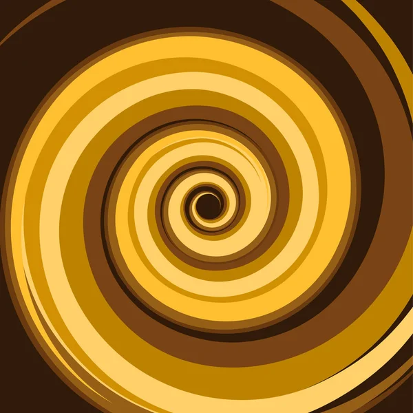 Espiral giratoria de color caramelo dorado. Resumen Antecedentes. Vector — Vector de stock