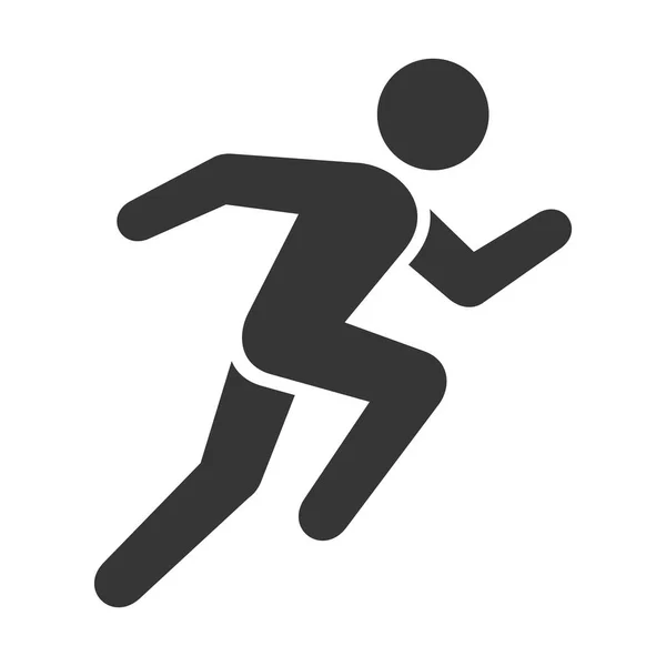 Pictogram uitvoeren Running Man op witte achtergrond. Vector — Stockvector