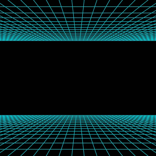 レトロなネオンの光 Synthwave 特撮背景。ベクトル — ストックベクタ