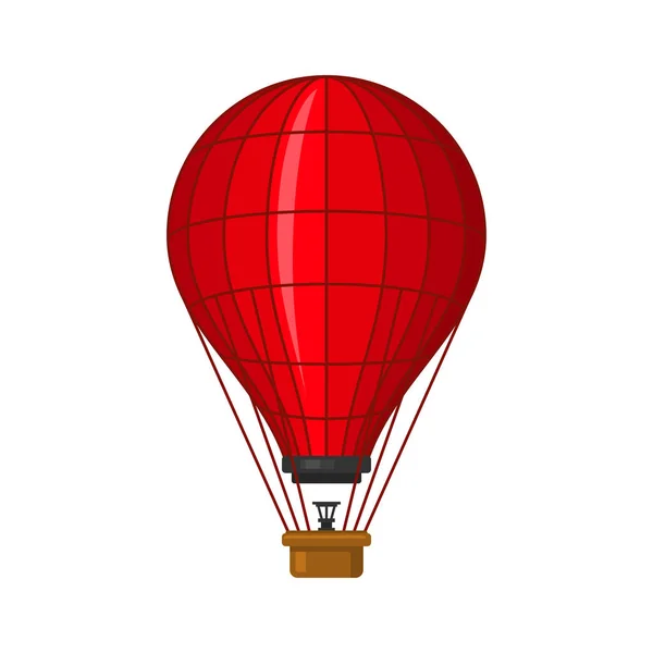 Heteluchtballon pictogram. Platte stijl vector — Stockvector