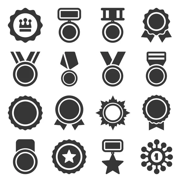 Medal, Trophy and Awards Icons Set. Vector — Stock Vector