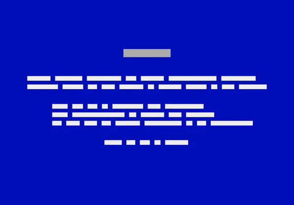 Blå skärm av döden BSOD. Kraschrapport bakgrund. Vektor — Stock vektor