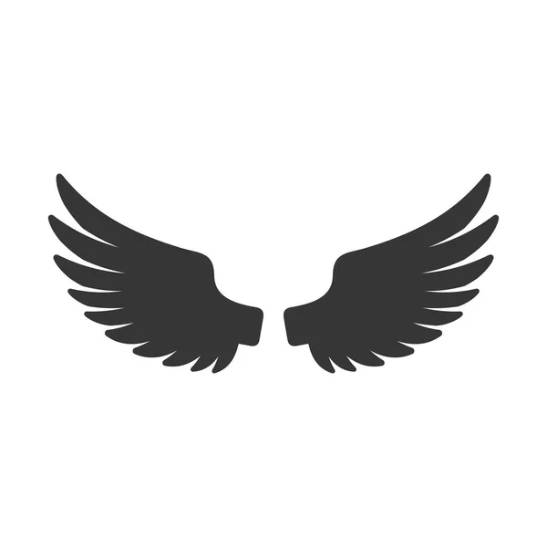 Wing Icon. Logo de pájaro sobre fondo blanco. Vector — Archivo Imágenes Vectoriales