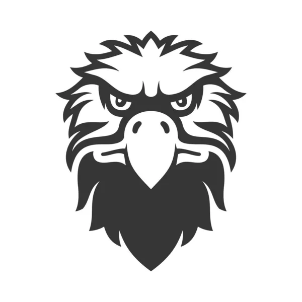 Eagle Face Icon. Bird Logo on White Background. Vector — Stock Vector