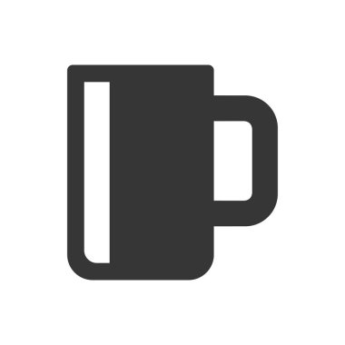 Beyaz arka plan üzerinde kahve fincanı simge. Vektör