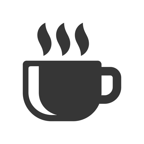 Icono de taza de café sobre fondo blanco. Vector — Archivo Imágenes Vectoriales