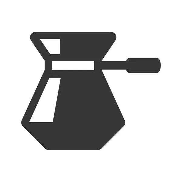 Türkischer Kaffee Cezve Symbol auf weißem Hintergrund. Vektor — Stockvektor