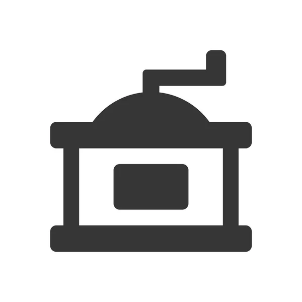 Molino de café icono sobre fondo blanco. Vector — Vector de stock