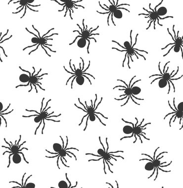 Beyaz Arkaplanda Örümceksiz Örümcekler. Vektör