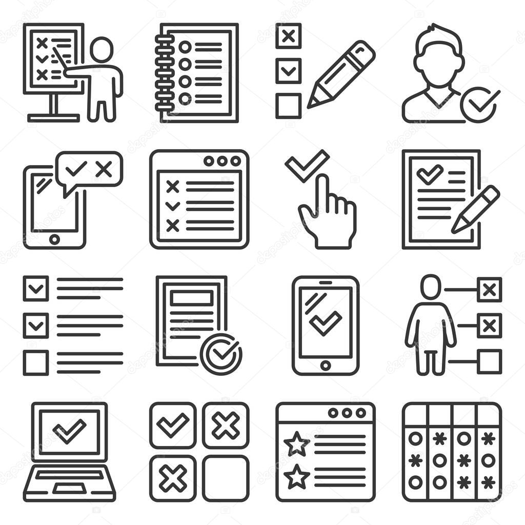 Checklist and To Do List Icons Set. Vector